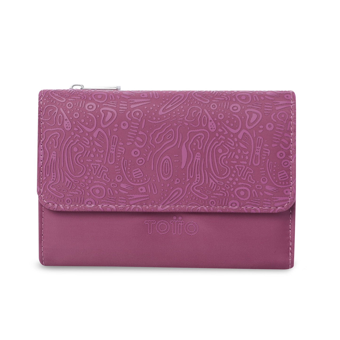Carteira feminina Montana com bloqueador RFID, rosa.