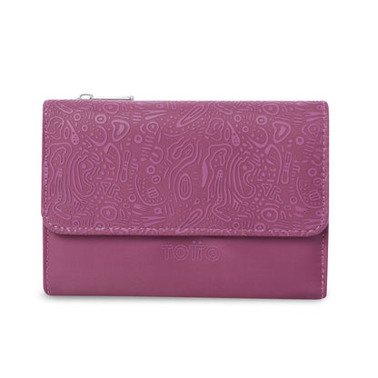 Carteira feminina Montana com bloqueador RFID, rosa.