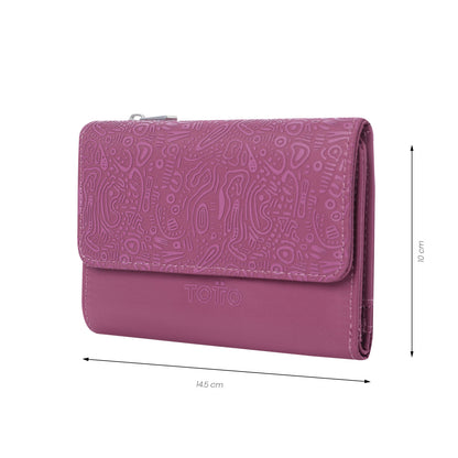 Carteira feminina Montana com bloqueador RFID, rosa.