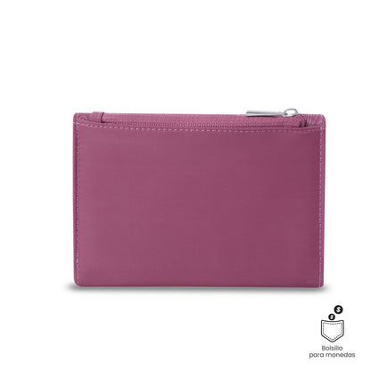 Carteira feminina Montana com bloqueador RFID, rosa.