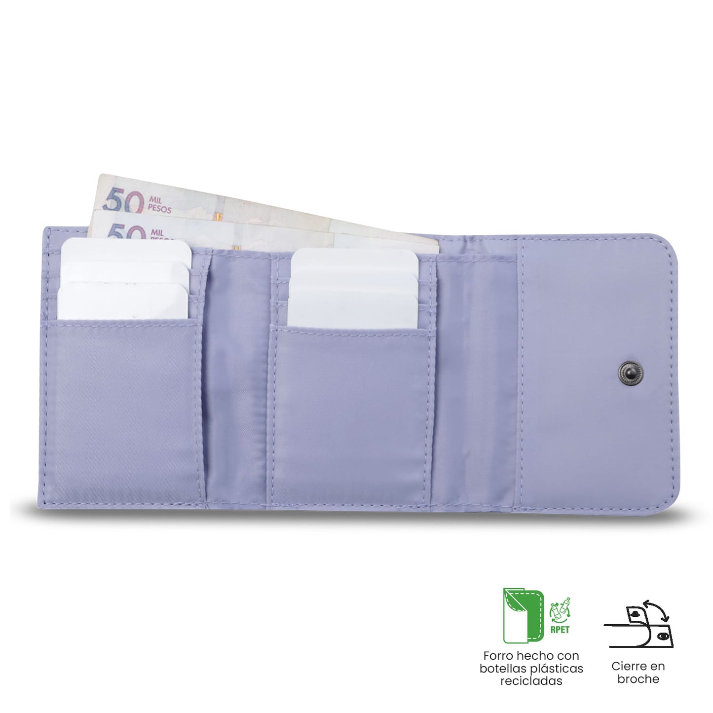 Carteira feminina Roxanne com bloqueador RFID, roxa