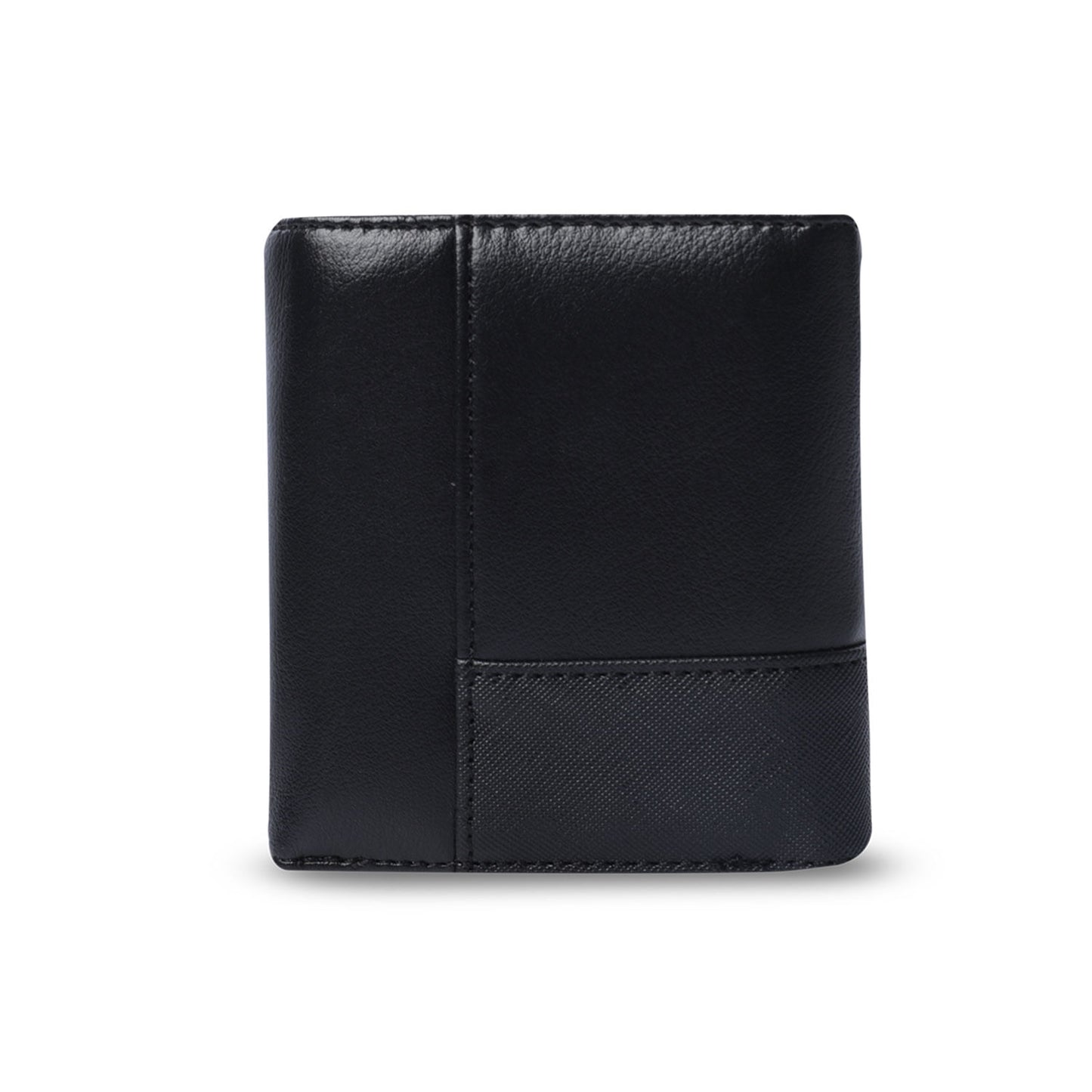 Carteira masculina Saffiano Aqi com bloqueador RFID, preta.