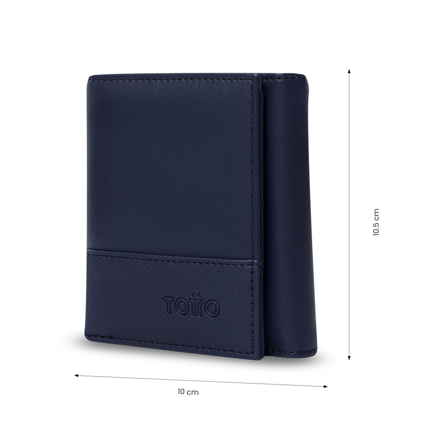 Carteira masculina Saffiano Aqi com bloqueador RFID - Azul