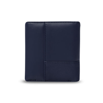 Carteira masculina Saffiano Aqi com bloqueador RFID - Azul