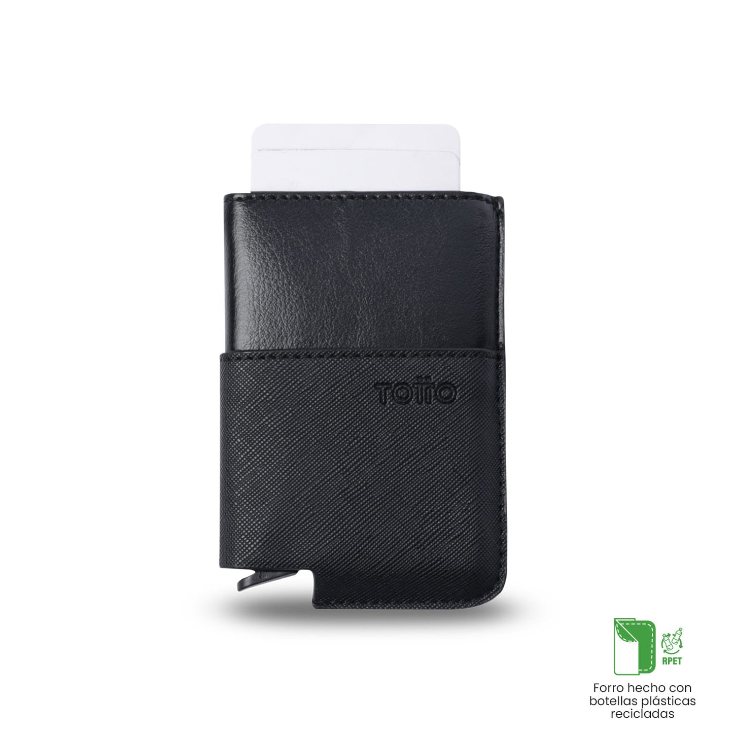 Porta-documentos Saffiano Tar com bloqueador RFID preto