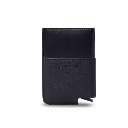 Porta-documentos Saffiano Tar com bloqueador RFID preto