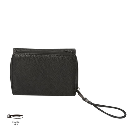 Billetera Smooth Cri con RFID Blocker Negra