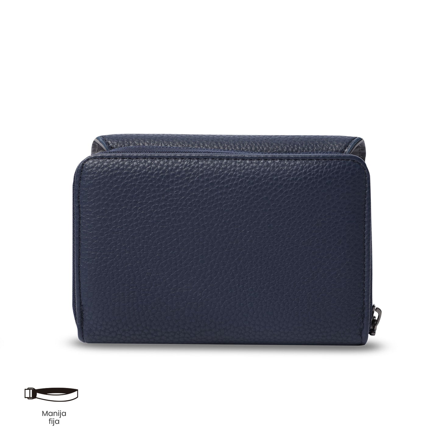 Carteira feminina Smooth Cri com bloqueador RFID, azul