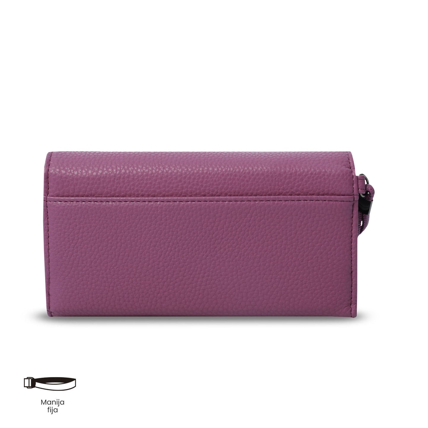 Carteira feminina Smooth Sub com bloqueador RFID, rosa.