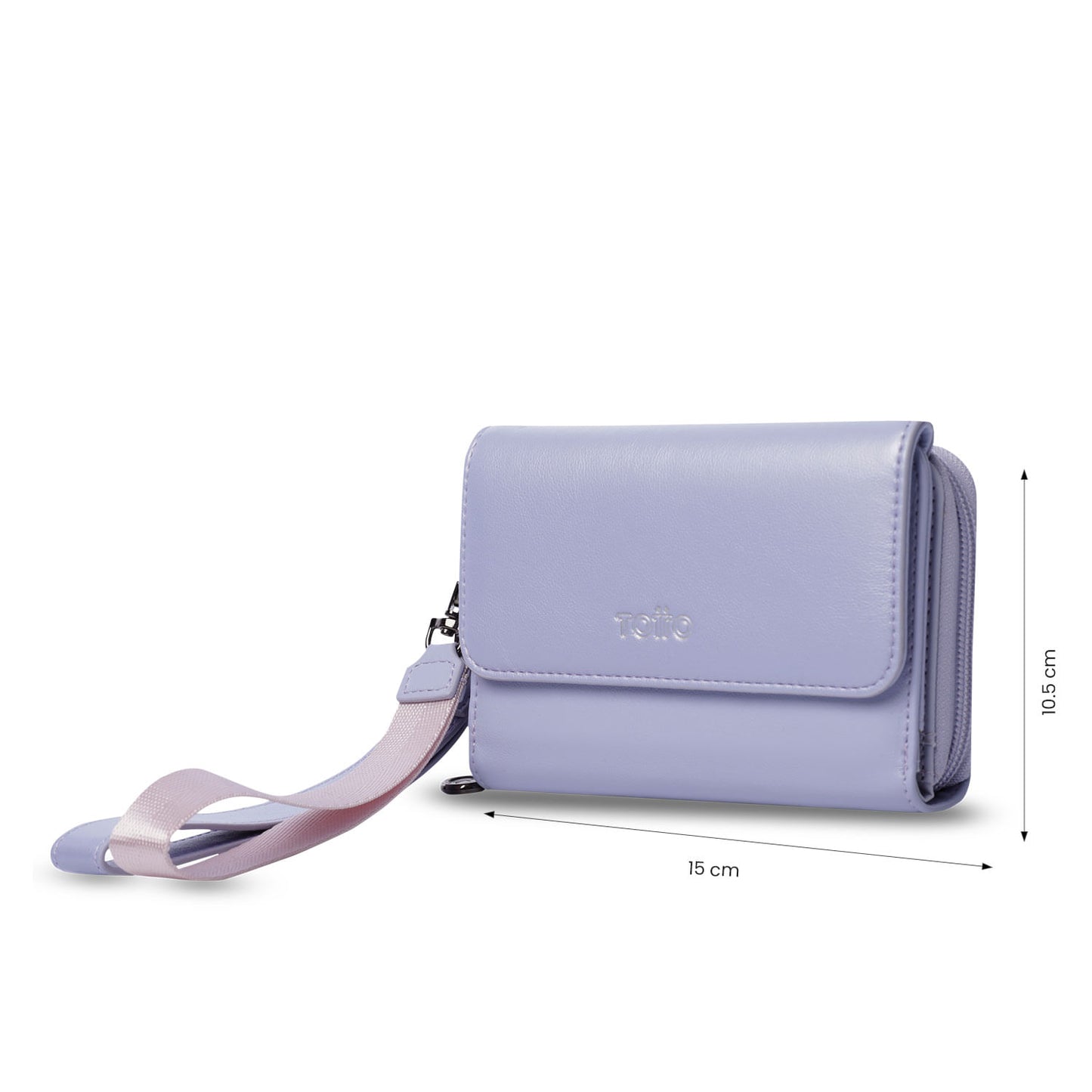Carteira feminina estilo lata com bloqueador RFID, roxa
