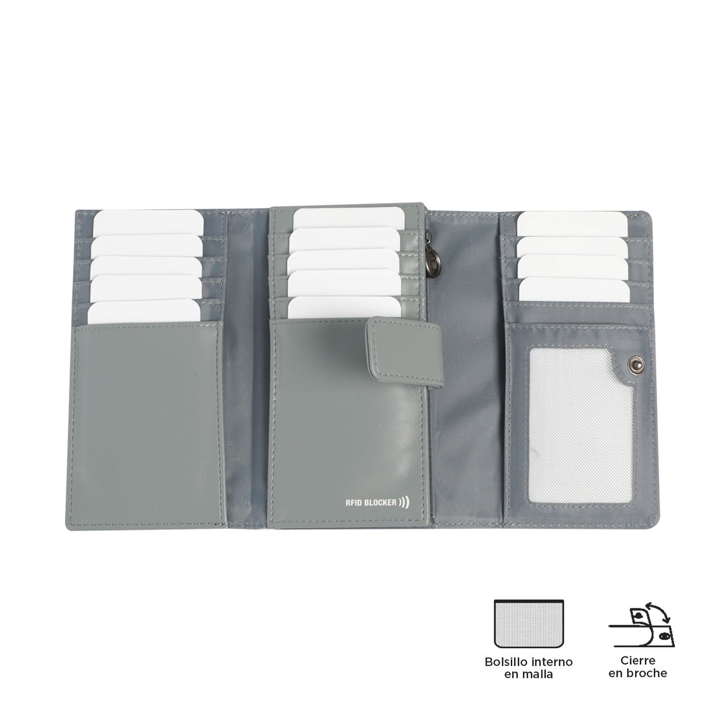 Billetera Style Don con RFID Blocker Gris