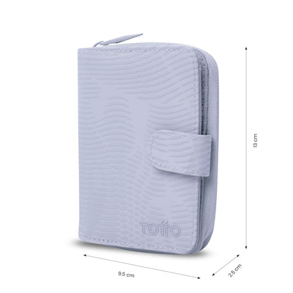 Carteira feminina Texture Twi com bloqueador RFID, roxa