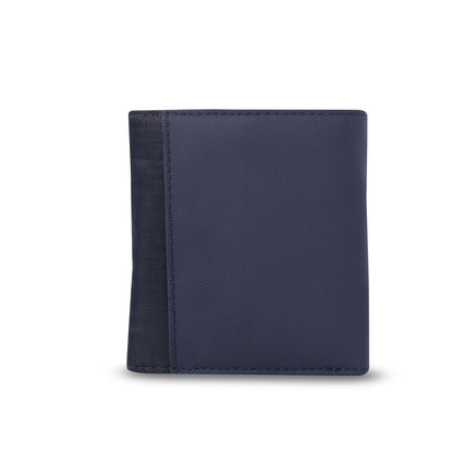 Carteira masculina grande de madeira com bloqueador RFID, azul.