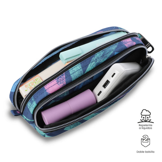 Cartuchera Multiuso Sobre Pequeña Azul Mujer