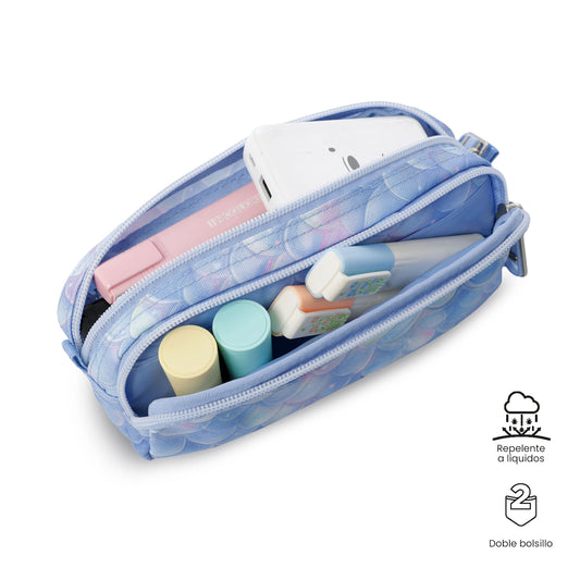 Cartuchera Multiuso Sobre Pequeña Azul Mujer