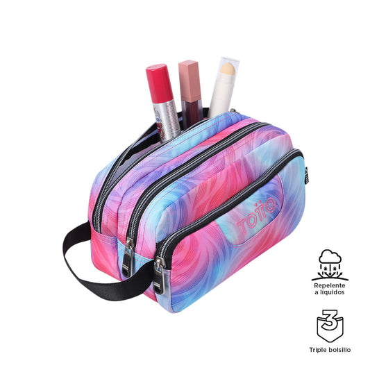 Cartuchera Mujer Agapec Glitter Rosado