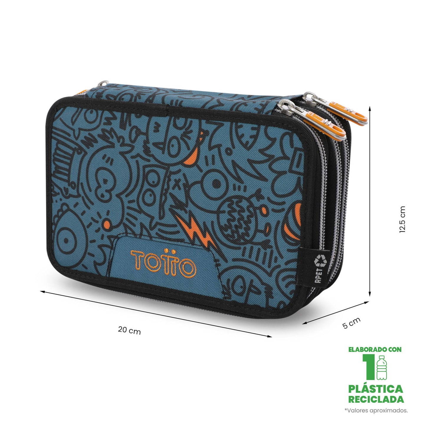 Cartuchera Multiuso Pluma Pequeña Azul Hombre