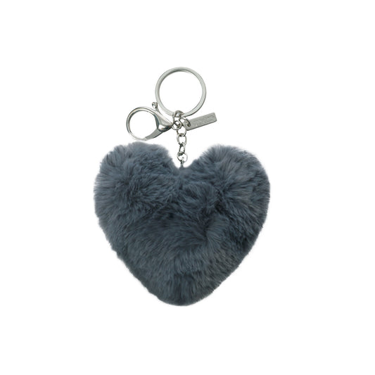 Llavero de Peluche Heart color Gris