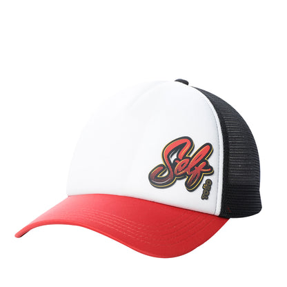 Gorra Camionera Atlasy color Blanca/Roja