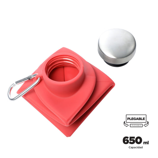 Botilito Plegable Origami 650 ml Rojo