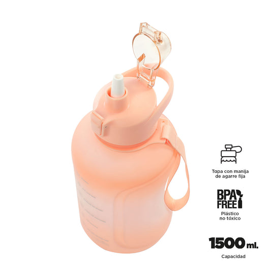 Botilito Plástico Motivacion 1500 ml Durazno