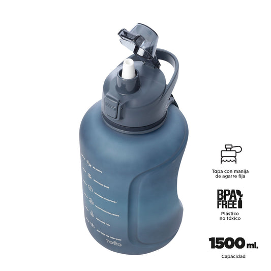 Botilito Plástico Motivacion 1500 ml Azul