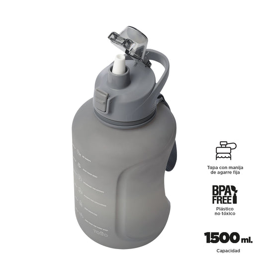 Botilito de agua Motivación 1500 ml Gris