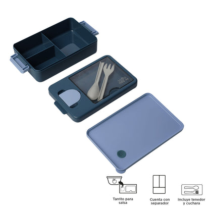 Portacomidas Kiuby Azul