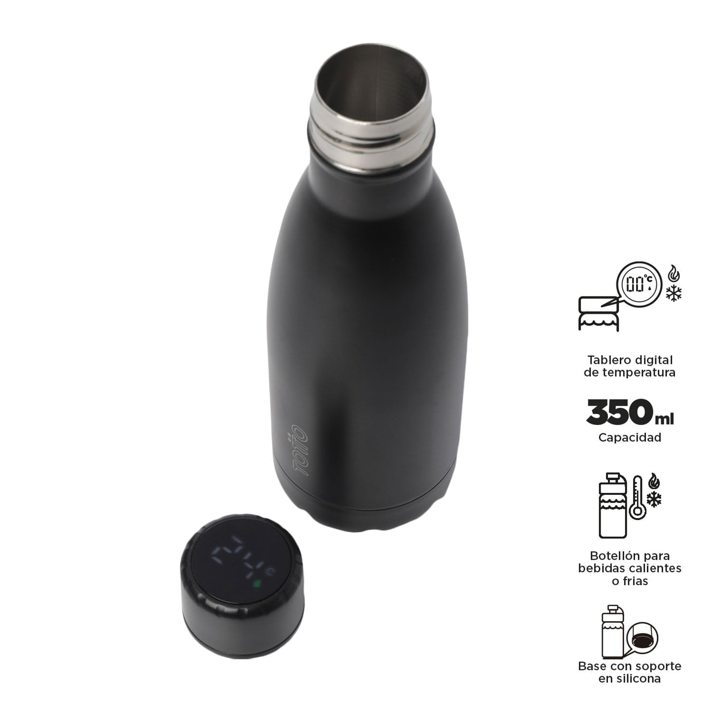 Botilito Térmico Scan 2 350 ml Negro