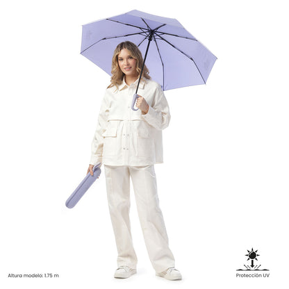 Sombrilla Mediana Aurora con Filtro UV Morada