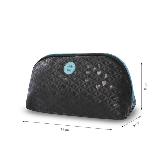 Cartuchera Escolar Mediana para Niña Black Hearts Negra