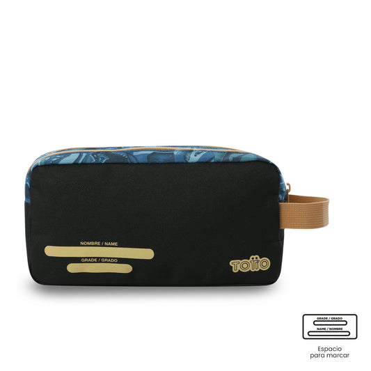 Cartuchera Escolar Grande para Niño 2 Cuerpos Jurassic World Territory Azul