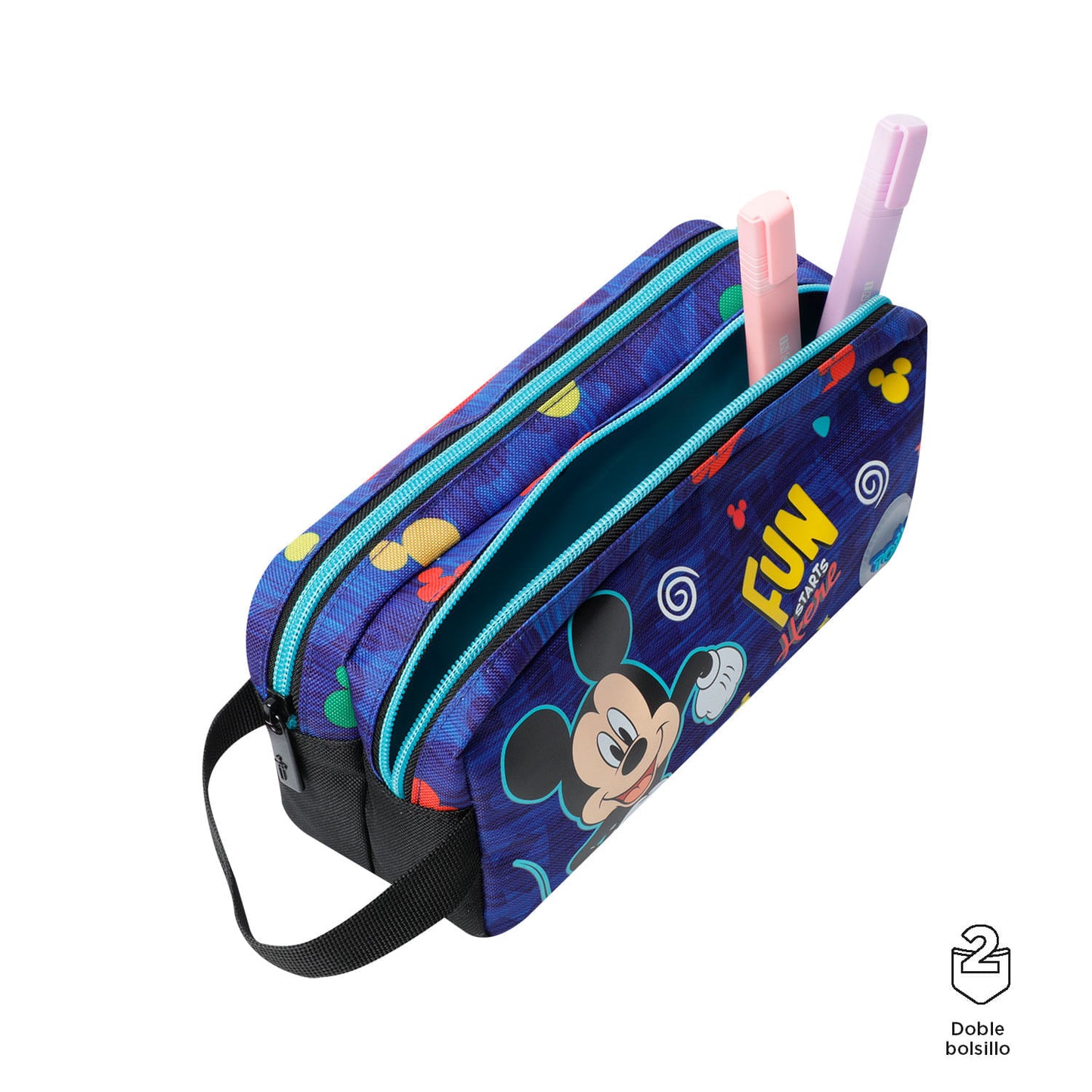 Cartuchera escolar Mickey Azul