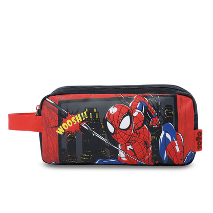 Cartuchera Escolar Grande para Niño 2 Cuerpos Spiderman Hero Negra
