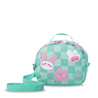 Lancheira térmica Bunny Pump tamanho médio verde para meninas