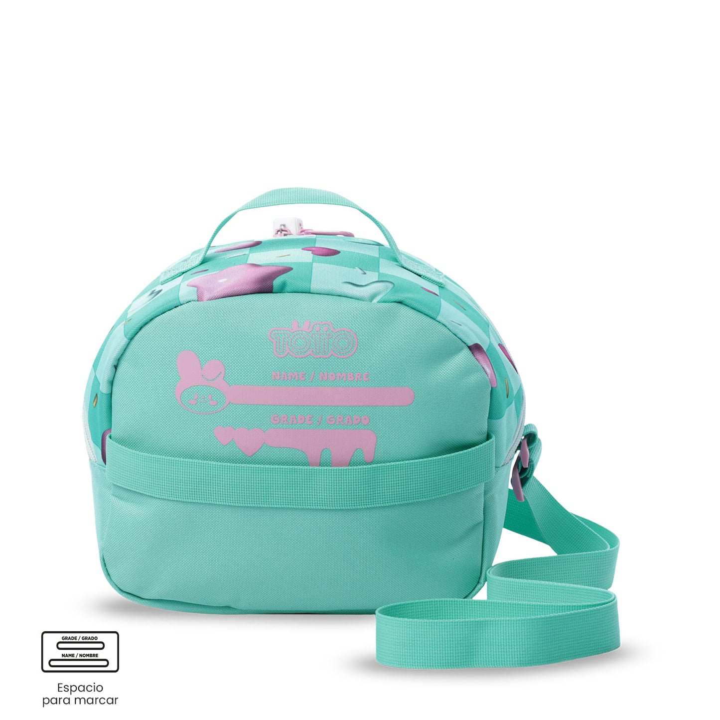 Lancheira térmica Bunny Pump tamanho médio verde para meninas
