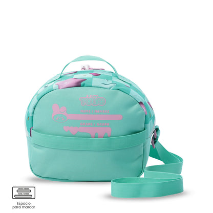 Lancheira térmica Bunny Pump tamanho médio verde para meninas