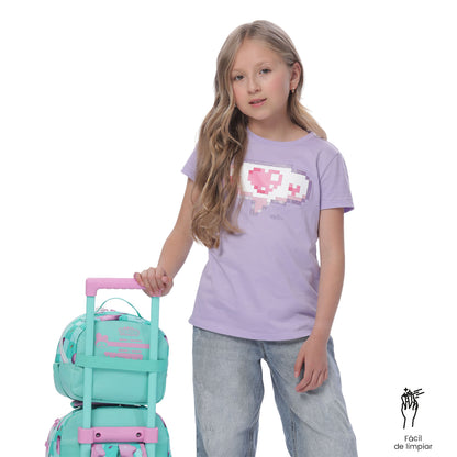 Lancheira térmica Bunny Pump tamanho médio verde para meninas