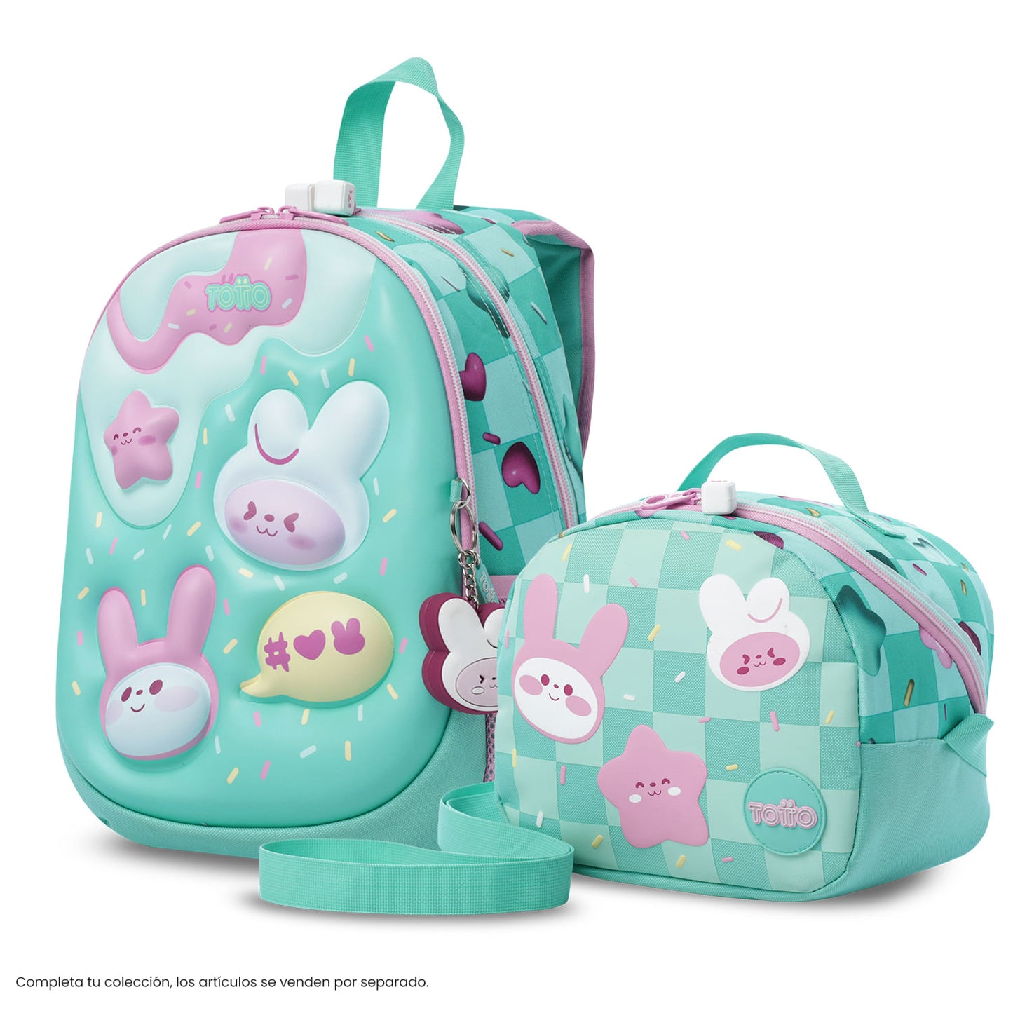 Lancheira térmica Bunny Pump tamanho médio verde para meninas