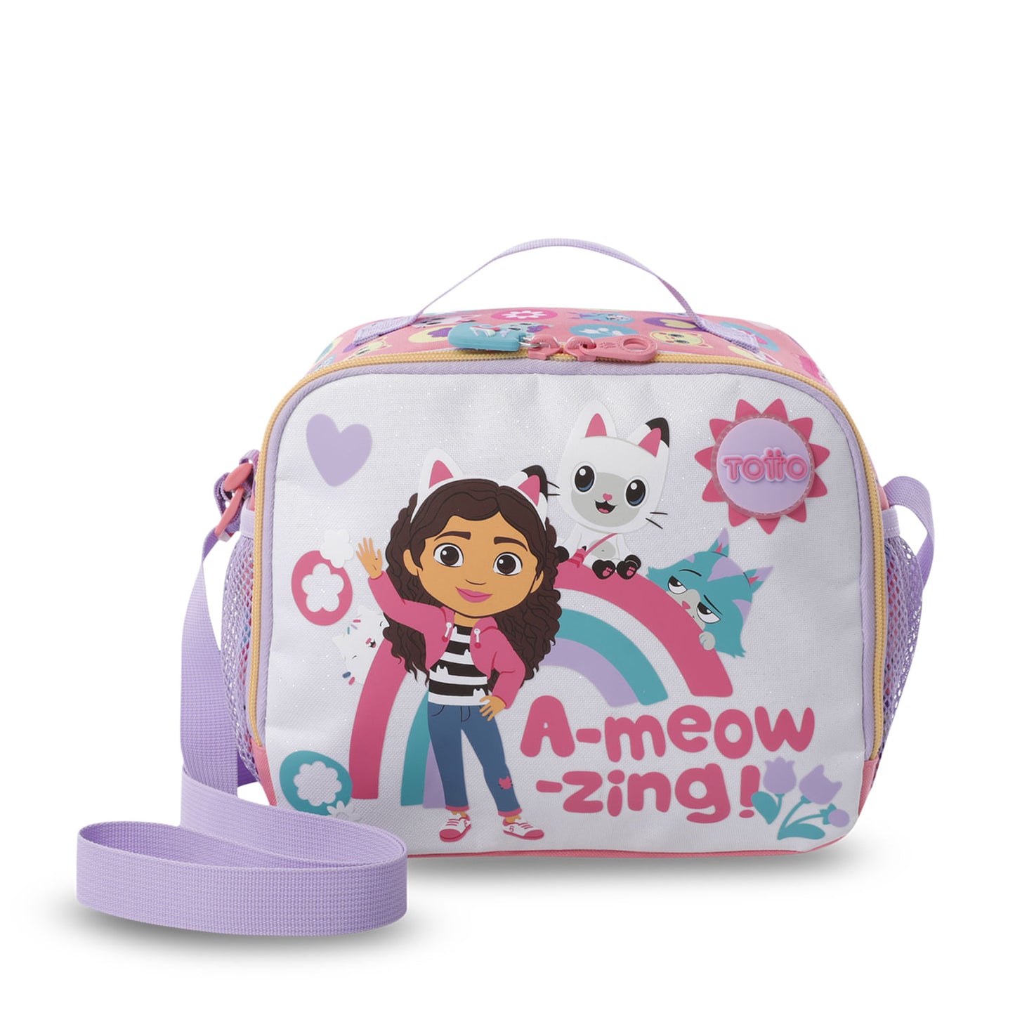 Lancheira térmica grande rosa Hey Gabby para meninas