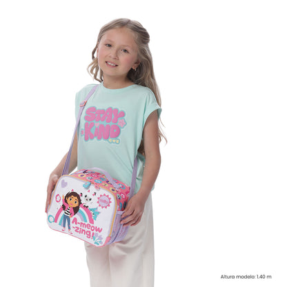 Lancheira térmica grande rosa Hey Gabby para meninas