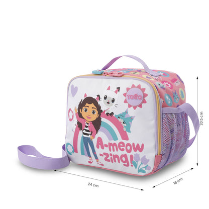 Lancheira térmica grande rosa Hey Gabby para meninas