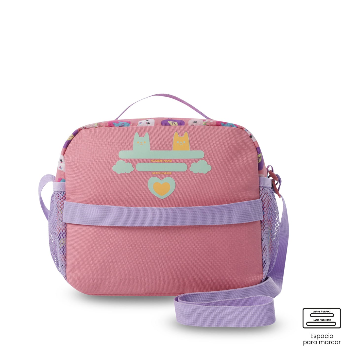 Lancheira térmica grande rosa Hey Gabby para meninas