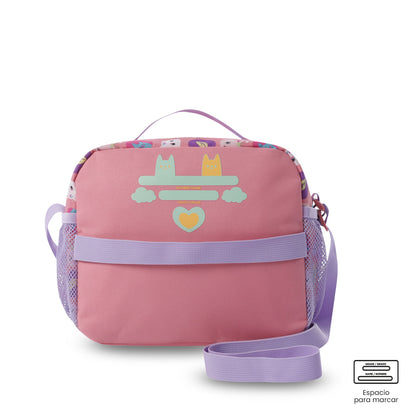 Lancheira térmica grande rosa Hey Gabby para meninas