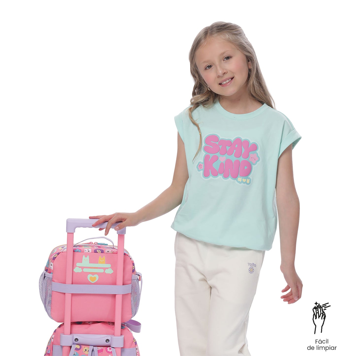 Lancheira térmica grande rosa Hey Gabby para meninas
