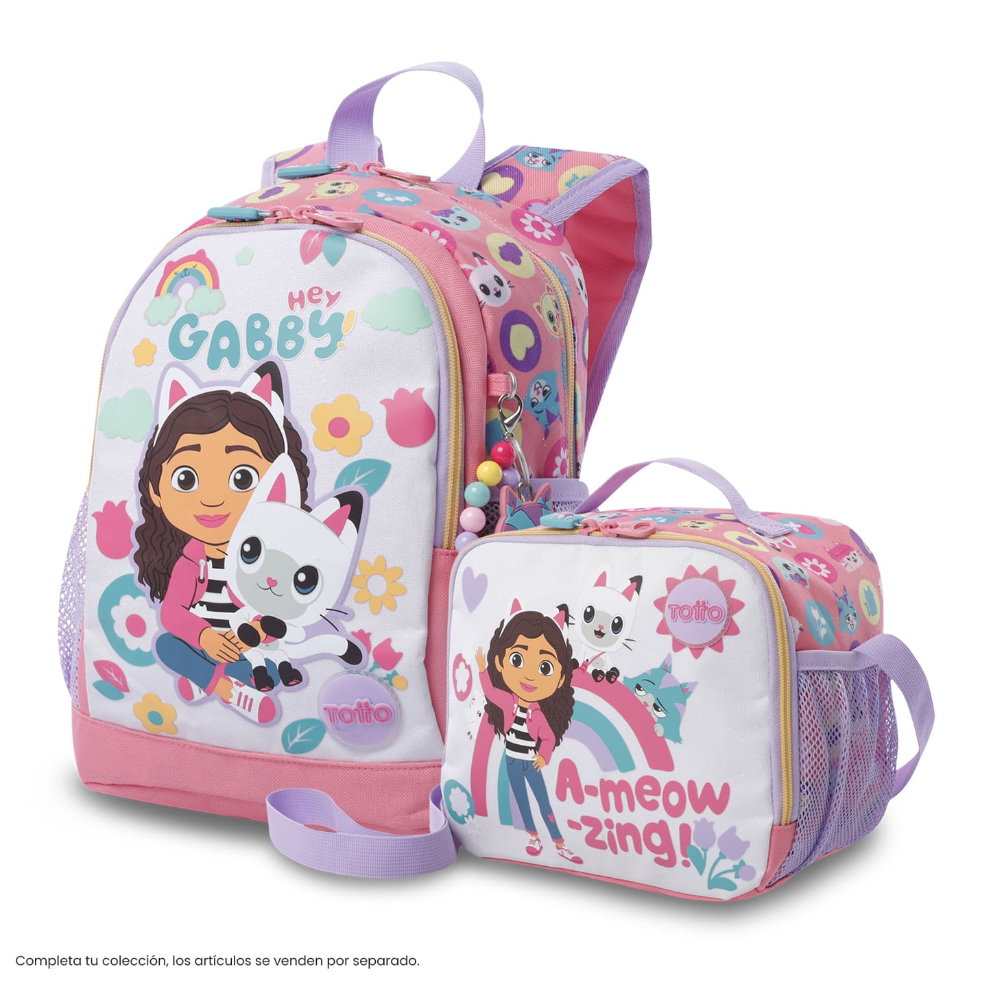 Lancheira térmica grande rosa Hey Gabby para meninas