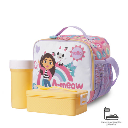 Lancheira térmica grande rosa Hey Gabby para meninas