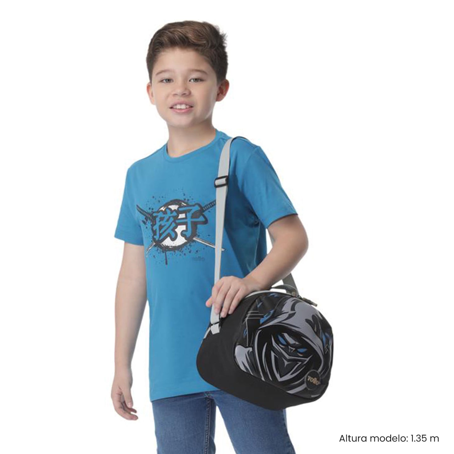 Lonchera Térmica para Niño Hanzo Mediano Negra