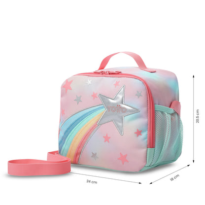 Lonchera Térmica para Niña Rainbow Star Grande Rosada