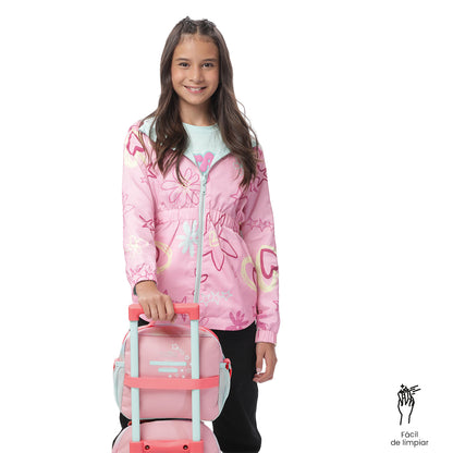 Lonchera Térmica para Niña Rainbow Star Grande Rosada